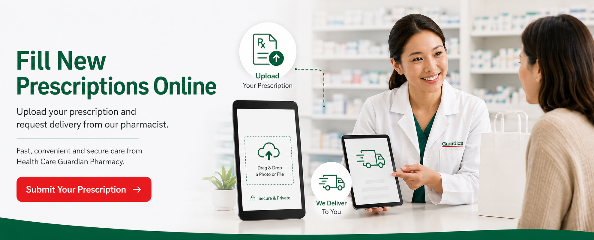 Upload a new prescription online and request pharmacy delivery in Timmins
